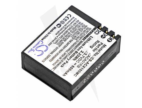 BATTERIE COMPATIBLE ACTIVEON CX – LI-POLYMÈRE 3,7V 600MAH