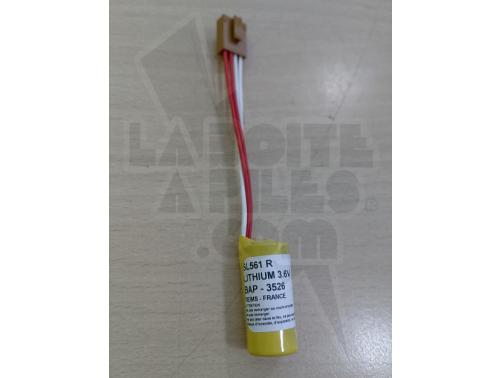 PILE LITHIUM 3.6V 2/3AA + CONNECTEUR 11906