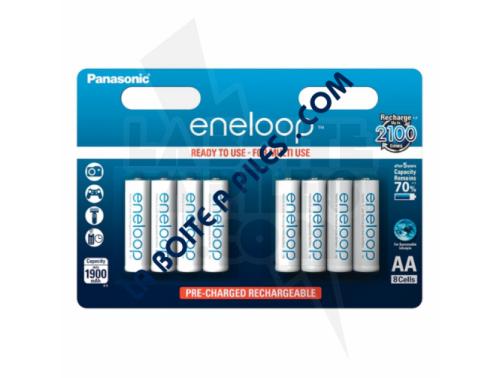 PANASONIC 8 ACCUS RECHARGEABLES ENELOOP 