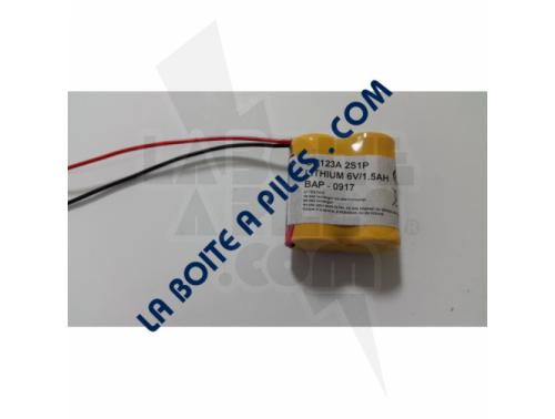 PACK LITHIUM 6V SORTIE FILS