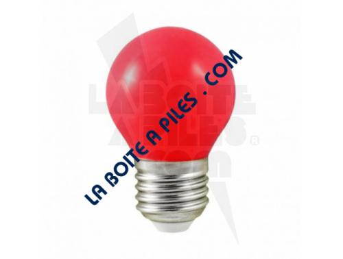 AMPOULE LED E27 BULB G45 1W ROUGE