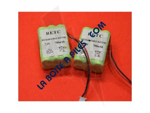 PACK ACCUS 7.2V-2.7AH NIMH + CONNECTEUR