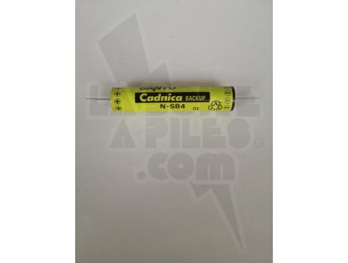 ACCU NI-CD 4.8V - 90 MAH FILS AXIAUX