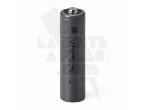 BATTERIE LI-ION MOLICEL 18650 - 3.7V - 2.8AH - 35A AVEC UN TÉTON