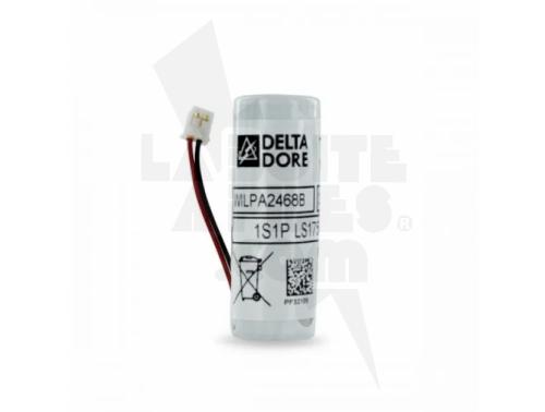 PILE LITHIUM 3.6V POUR DÉTECTEUR RIDEAU EXTÉRIEUR DMDR DELTA DORE TYXAL+ / 6416234 / 1S1P LS17500 SAFT / WILPA 2468B / 2280014