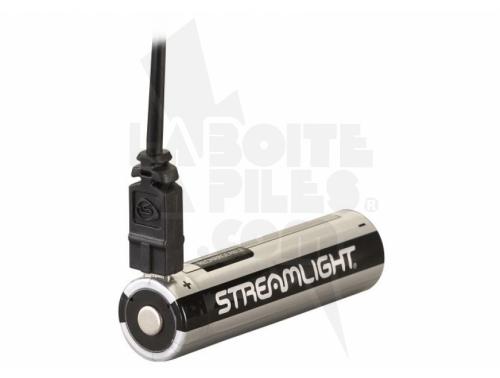 KIT DE 2 BATTERIES STREAMLIGHT SL-B26 (TYPE 18650) AVEC CÂBLE MICRO USB