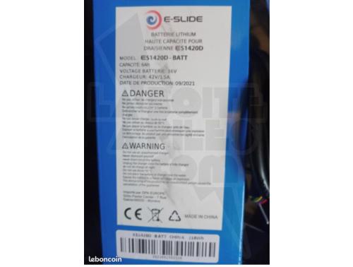 BATTERIE LITHIUM POUR DRAISIENNE ES1420D – E-SLIDE