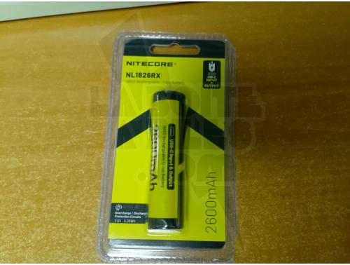 ACCU NITECORE LI-ION NL1826RX 18650 2600MAH 3,6V