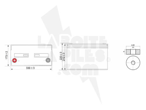BATTERIE LUCAS LSLC120-12 – 12V 120AH AGM VRLA