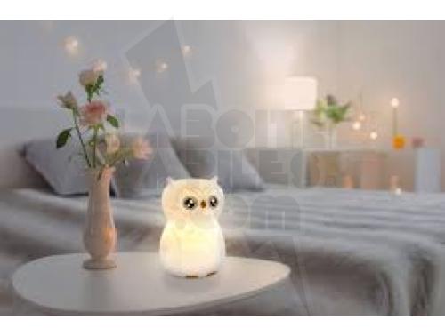 ANSMANN VEILLEUSE ENFANTS SILICONE RECHARGEABLE CHOUETTE