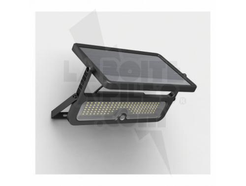 PROJECTEUR EXTERIEUR LED SOLAIRE NOIR 8W 3000K IP65+ DETECTEUR IR+TELECOMMANDE